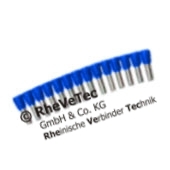 2,50 mm² Isolierte Aderendhülsen in Streifenform Blau