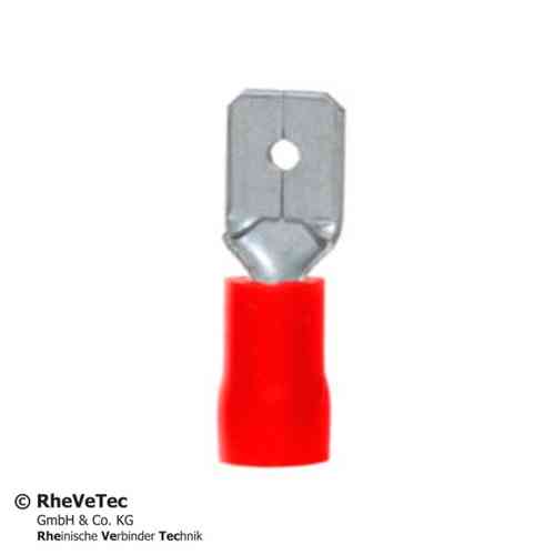 Isolierter Quetschkabelschuh Flachstecker 0,5- 1 mm² 4,8 Steckbreite 0,8 Dicke